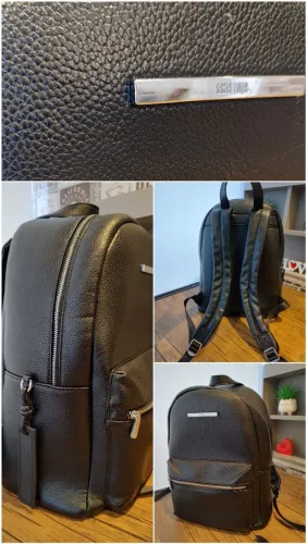 Mochila Santa Lolla Preta Texturizada - Pouco Usada