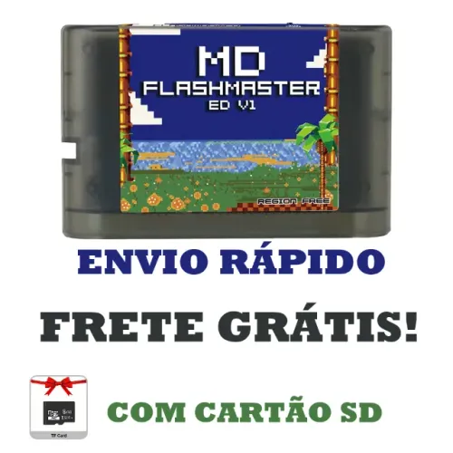 Everdrive Mega Drive V1 -FRETE GRÁTIS