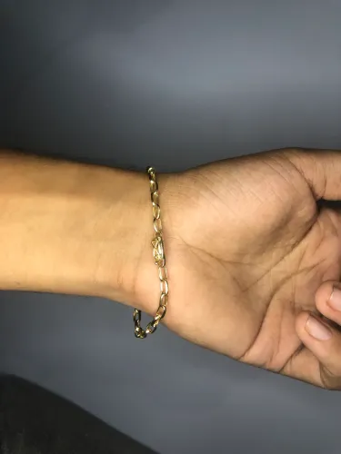 Pulseira ouro 18k 4 gramas com aparência de 7 gramas