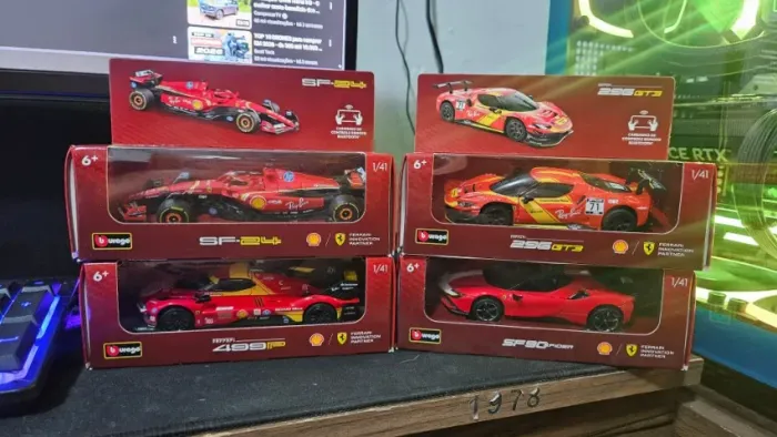 Coleção completa Shell Ferrari Racing Legends - controladas por app no celular