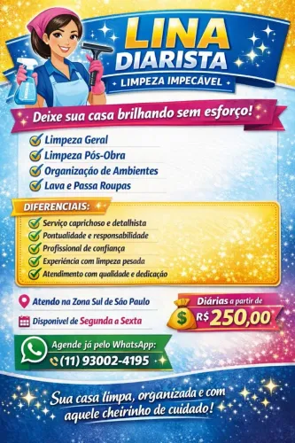 Diarista na Zona Sul | Limpeza Caprichosa e de Confiança