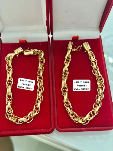 Pulseira de ouro 18k Novas | Certificado de garantia | Loja física 