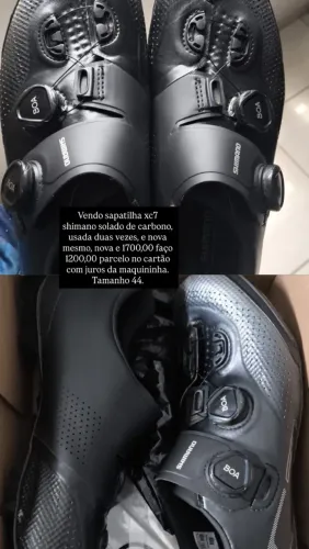 Sapatilha xc 7 solado de carbono tamanho 44