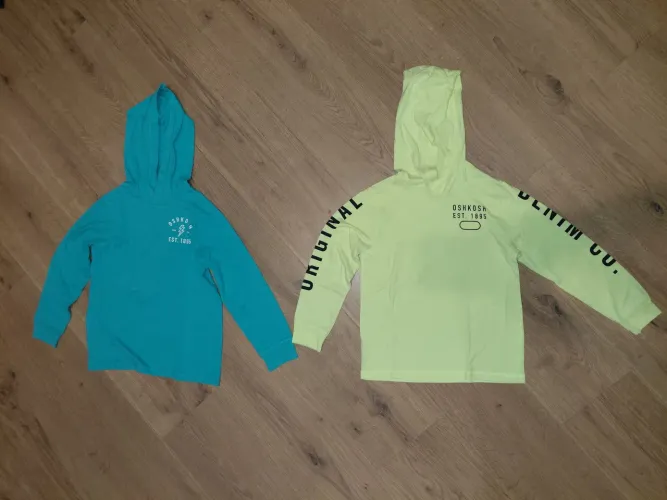 Kit com 2 camisetas infantis originais da OshKosh, tamanho 7