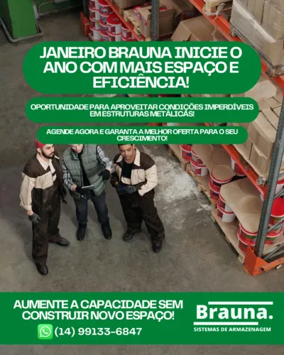 Porta Paletes Dupla Profundidade Brauna - Mais Produtividade