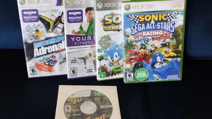 Xbox 360 + Kinect + 2 controles + jogos digitais salvos