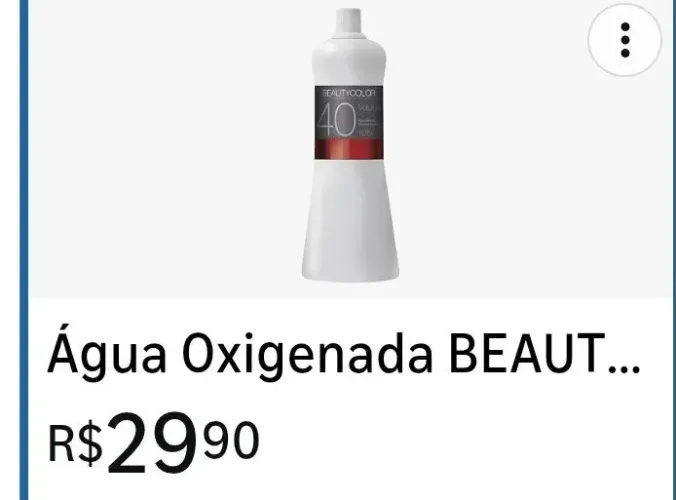 Água oxigenada de 1 l na caixa