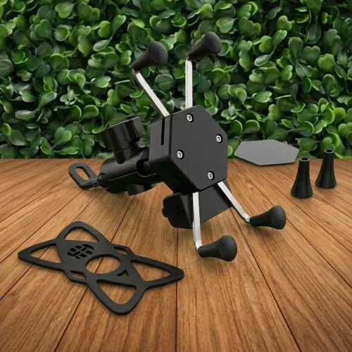 Suporte para Celular de Moto e Bike com Trava de Segurança 360°