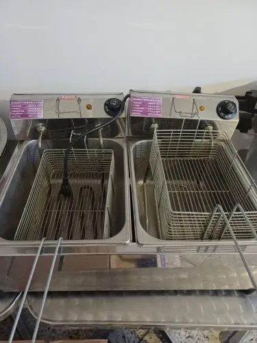 Fritadeira dupla, eletrica 220, industrial