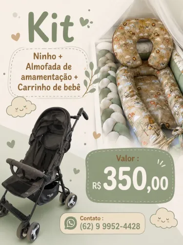 Almofada de amamentação + Ninho + Carrinho