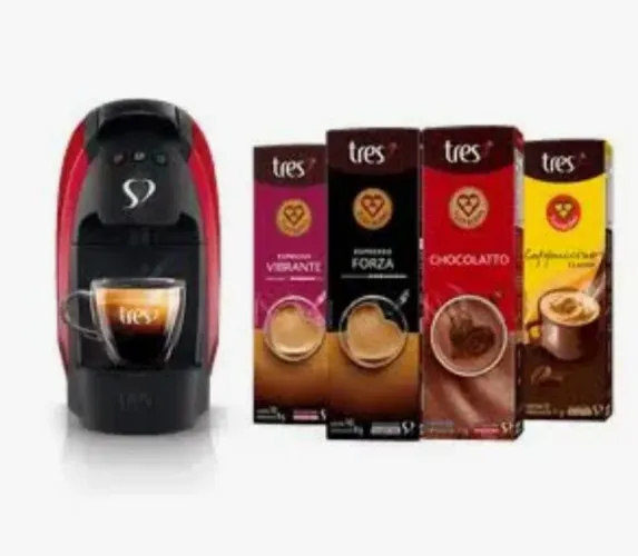 Cafeteira máquina Luna vermelha