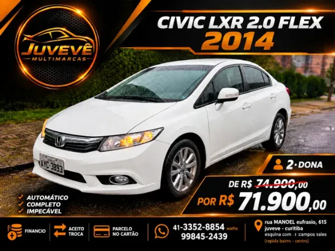 Honda Civic Sedan LXR 2.0 Flexone 16V Aut. 4P 2014