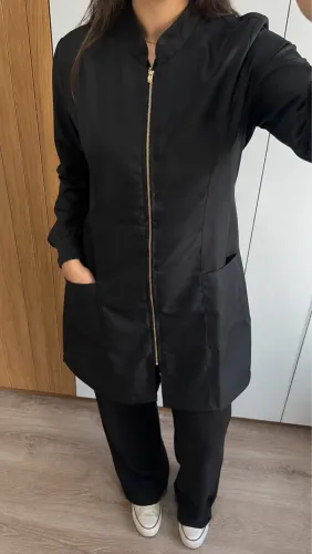 Jaleco preto feminino P