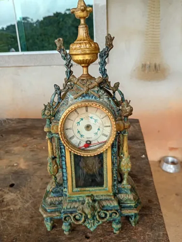 Relógio de Mesa Estilo Luiz XV Alemão Hermle 2200