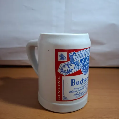 Caneca Vintage Porcelana Grossa Budweiser 15x13
