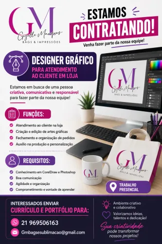 Vaga designers gráfico 