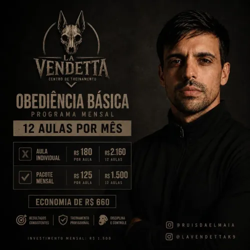 ADESTRADOR: OBEDIÊNCIA BÁSICA<br>CT LA VENDETTA