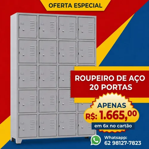 Roupeiro de aço GRA 20 Portas