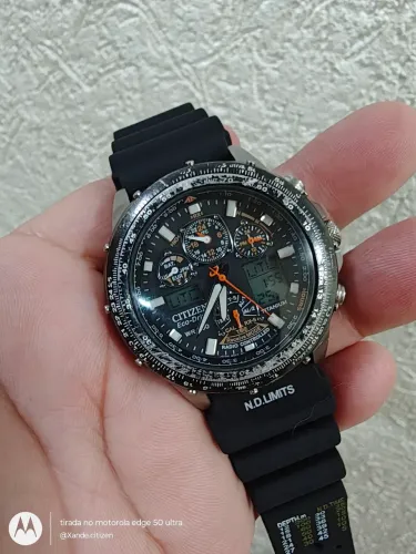 Relógio Citizen Ecodrive Skyhalk rádio controle Titanium tudo ok