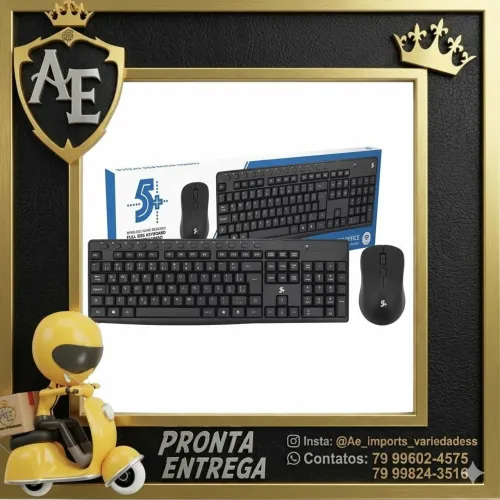 Teclado + mouse Sem Fio