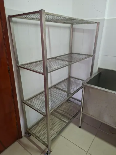 Estante Multiuso Aço Inox Escovado