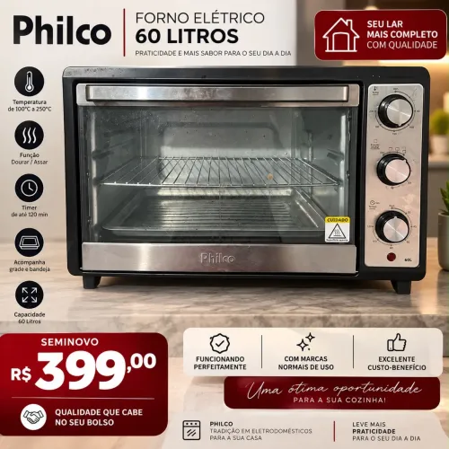 Forno Elétrico Philco 60L