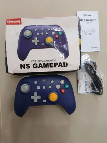 Controle Gamer Sem Fio ECHTPower ES01 Violeta (Estilo Retrô)