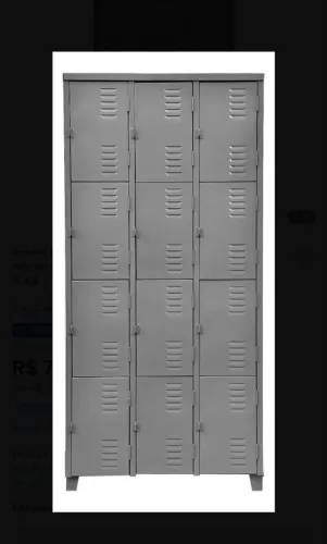 armario para vestiario com 12 portas com fechamento para cadeado