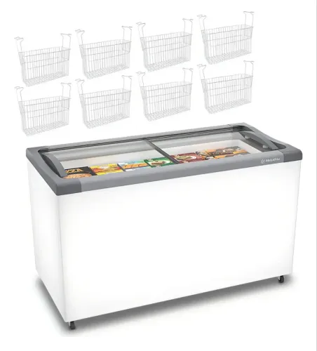 Freezer Metal Frio 318 Litros C/ Tampa de Vidro