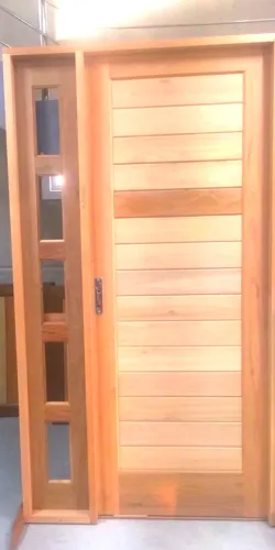 PORTA MODELO EQUADOR DE MADEIRA MISTA COMPLETA