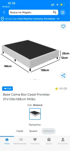 Base para cama casal box - usado