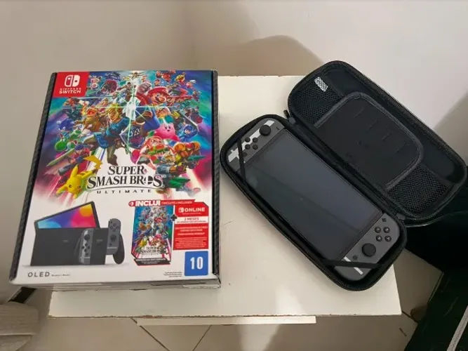 NINTENDO SWITCH OLED - VERSÃO LIMITADA SUPER SMASH BROS ULTIMATE