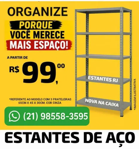 99, | Estantes de Aço Kit Prateleiras a partir 99,00 - (( Novas ))