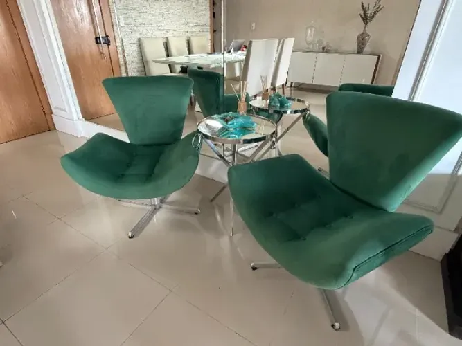 Poltronas Giratórias na cor Verde