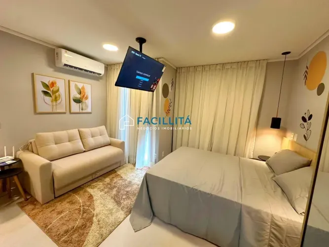 Alugo Studio no Edifício Maceió, no Vieiralves, mobiliado, espaço gourmet e hidromassagem