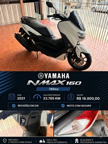 Yamaha NMAX 160 2021/2021, branca, com 33.000 km