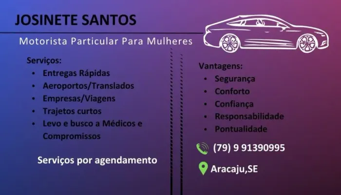 Motorista Particular para Mulheres 