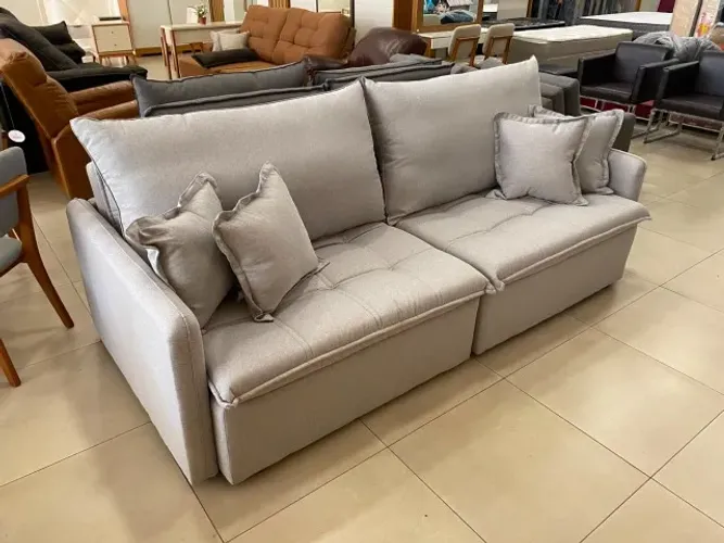 Sofá Cama Vancouver 2,50m Todo no Linho