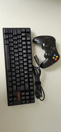 Teclado mecânico gamer para retirada de peças+ joystick