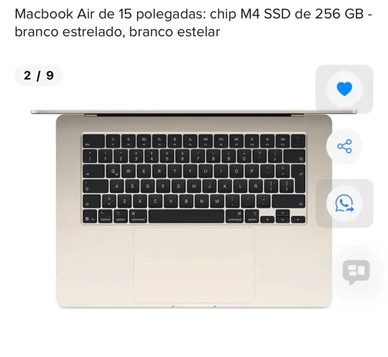 MacBook Air M4 seminovo + Mouse Apple Original