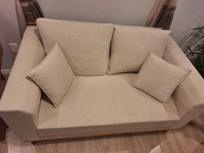 sofá  2 lugares linho novo 