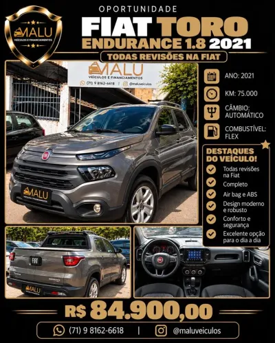 Fiat Toro Endurence 1.8 16V Flex Aut. 2021