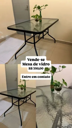 Vende-se mesa de vidro