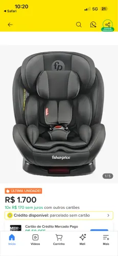 Cadeirinha isofix fisher price