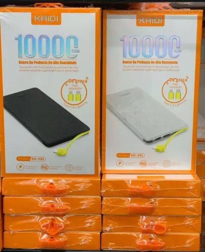Carregador portátil kaidi 10.000mah