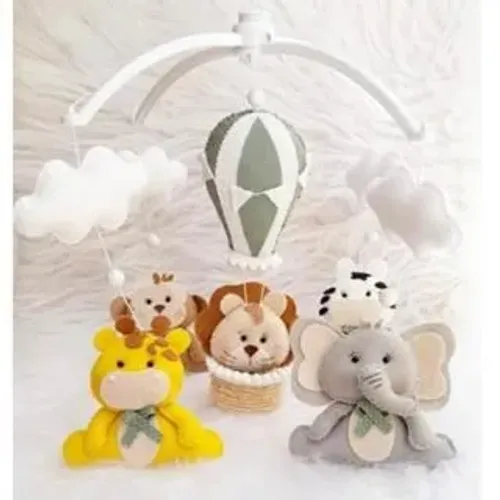 Móbile Berço Bebê Safári Bichinhos