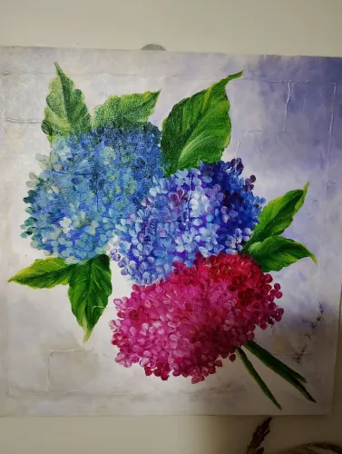 Tela hortencias