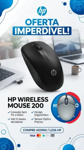Mouse sem fio HP