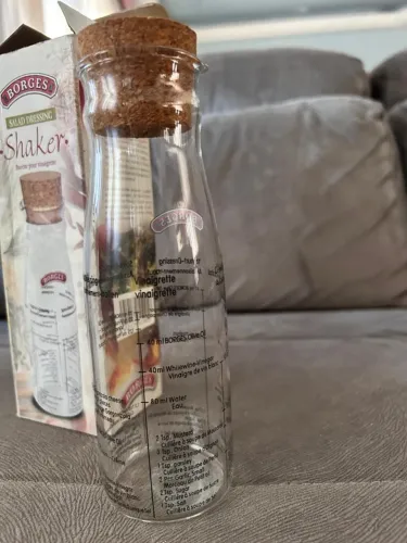 Shaker Misturador para Molho de Salada Borges em Vidro - Novo na Caixa