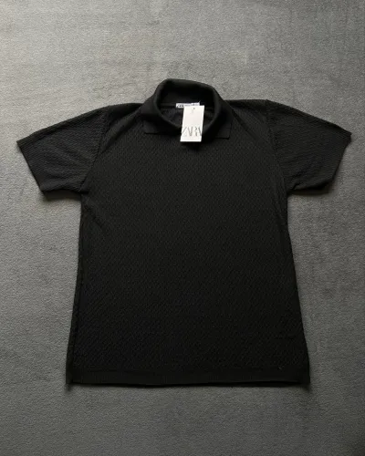 Blusa Zara Texturizada Preta - Importada